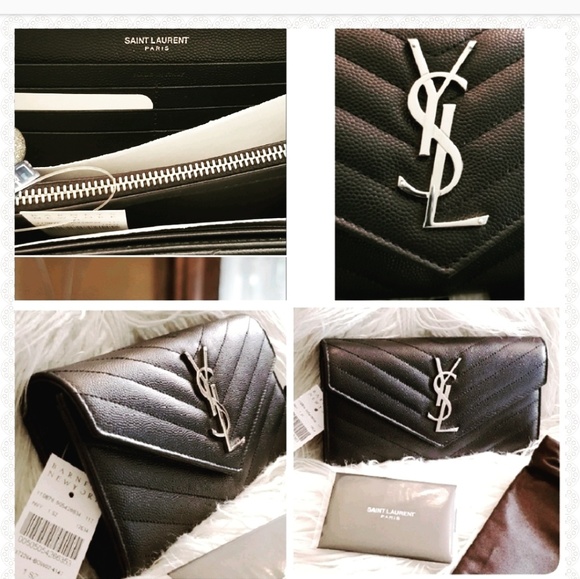 Saint Laurent Handbags - 🌹NEW🌹Large SAINT LAURENT Monogram Leather Wallet